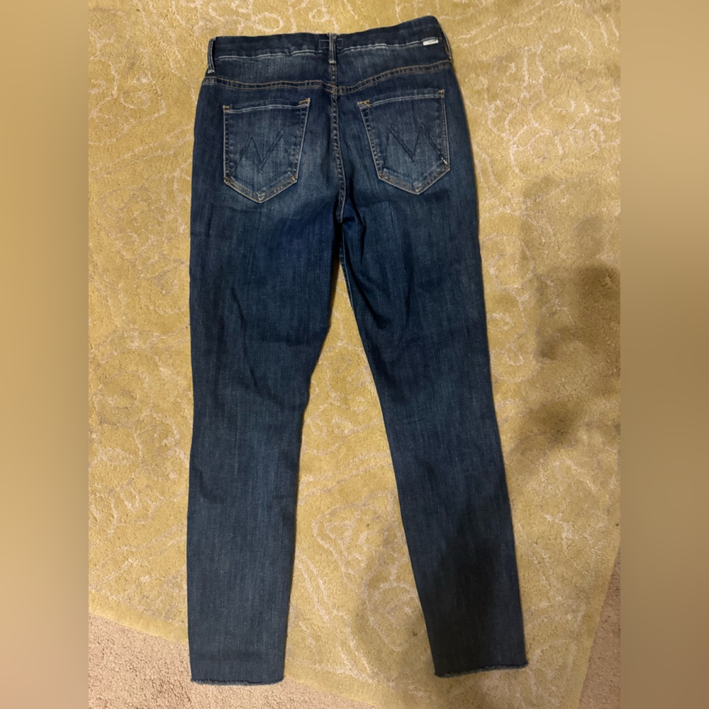 MOTHER The Looker Slim Straight Jeans in Dark Indigo 28